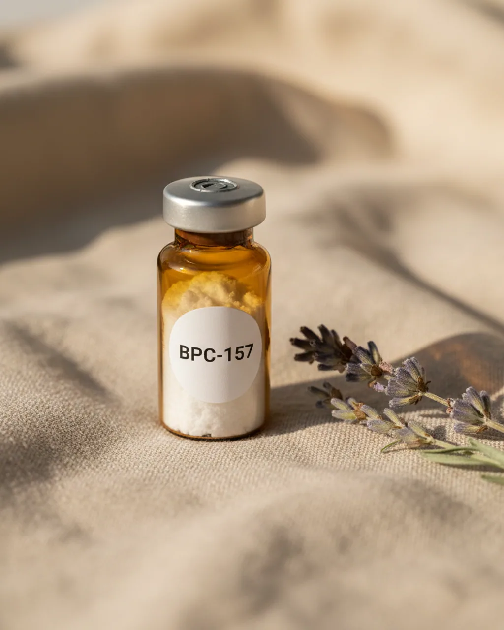 BPC-157 amber peptide vial product shot