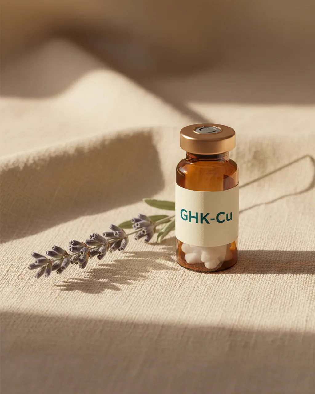 GHK-Cu amber peptide vial product shot