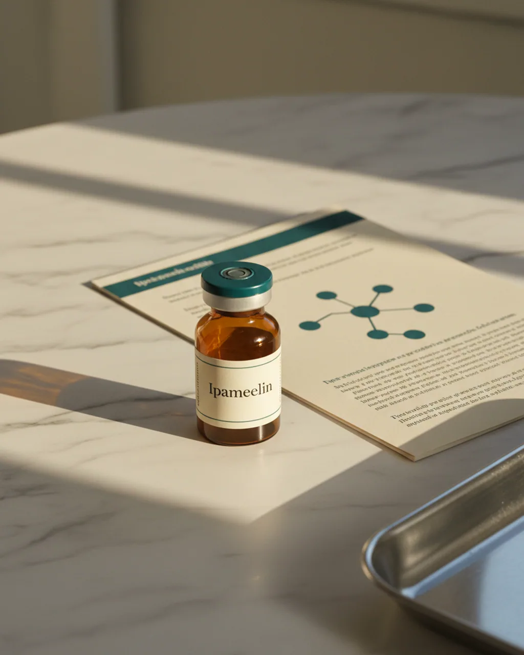 Ipamorelin amber peptide vial product shot