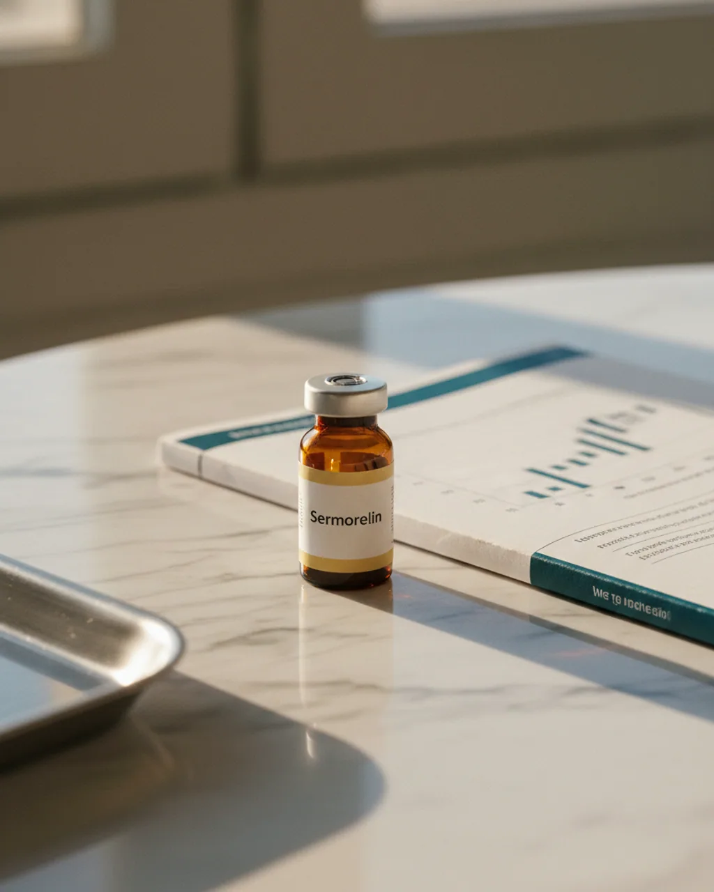 Sermorelin amber peptide vial product shot